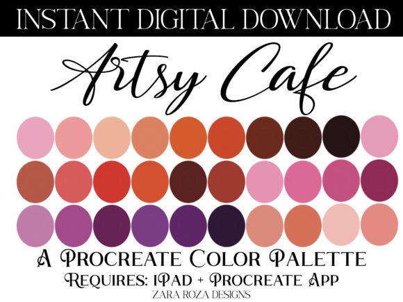 Artsy Cafe Procreate Color Palette