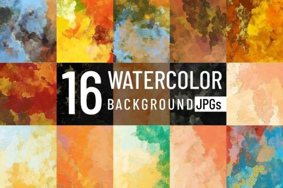 Beautiful Watercolor Glitter Background Collection: Enhance Your Creative Projects