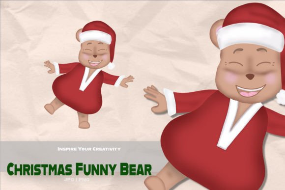 Christmas Funny Bear - Character Cartoon