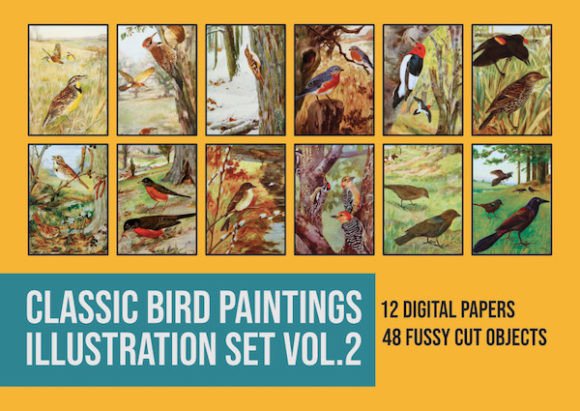 Classic Bird Illustration Set Vol 2
