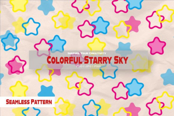 Colorful Starry Sky Seamless Pattern: A Versatile Design Asset for Creative Projects