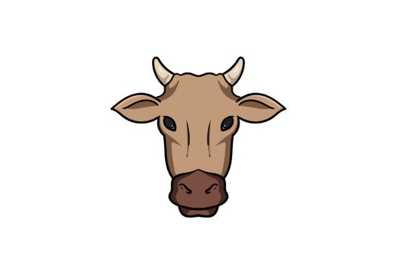 Cow Head Illustration Artwork: A Versatile Graphic for Creative Projects