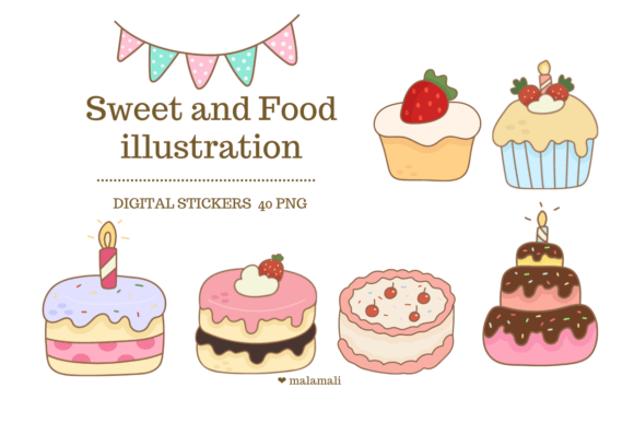 DIGITAL CLIPART BUNDLE: Enhancing Creativity with High-Quality Food and Sweet Illustrations