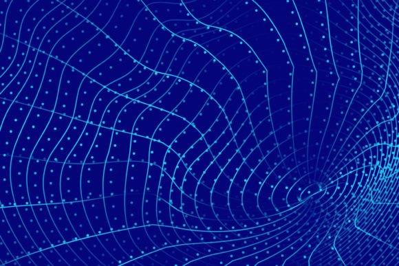 Dots Technology Wave Abstract Background