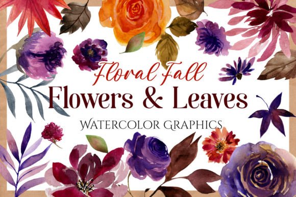 Floral Fall Watercolor Graphics: Strategic Use for Creative and Professional Projects