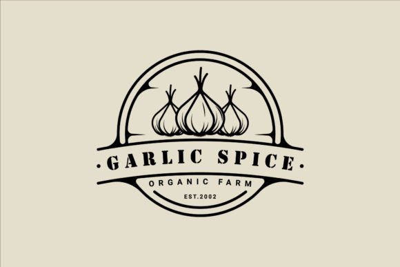 Garlic Onion Logo Vector Line Vintage: A Timeless Design for Modern Creativity