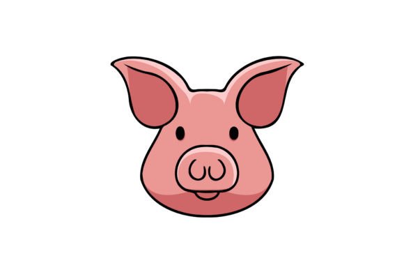 Pig Face Zoo Deer Vector Design