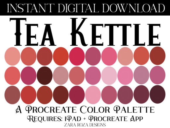 Tea Kettle Procreate Color Palette