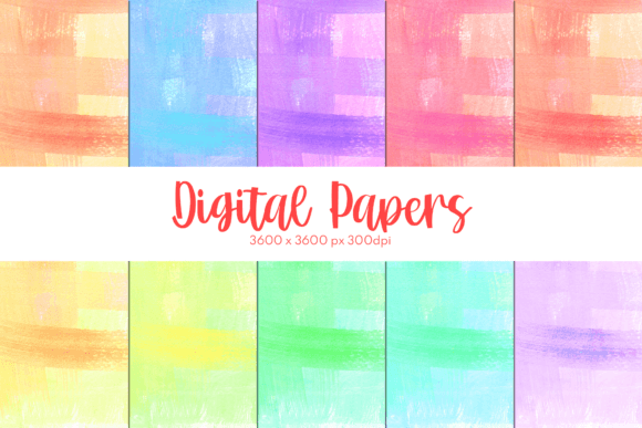 Texture Watercolor Digital Papers Set 10