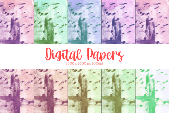 Texture Watercolor Digital Papers Set 14