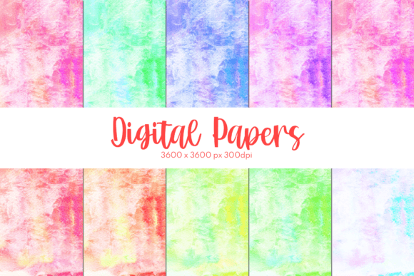 Texture Watercolor Digital Papers Set 8