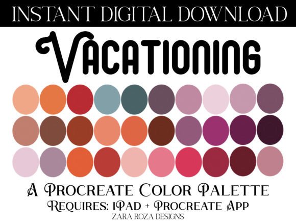 Vacationing Procreate Color Palette: A Strategic Tool for Creative Expression and Branding