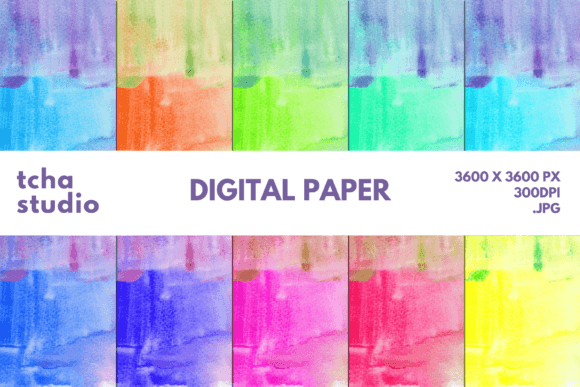 Watercolor Background Digital Papers 7