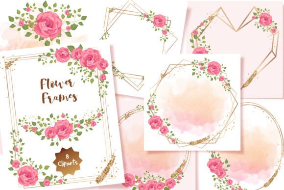 Watercolor Flower Frames Vol 01: A Versatile Design Resource for Creative Projects