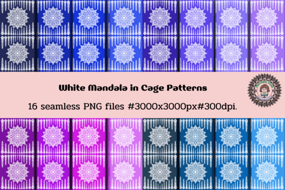 White Mandala in Cage Patterns